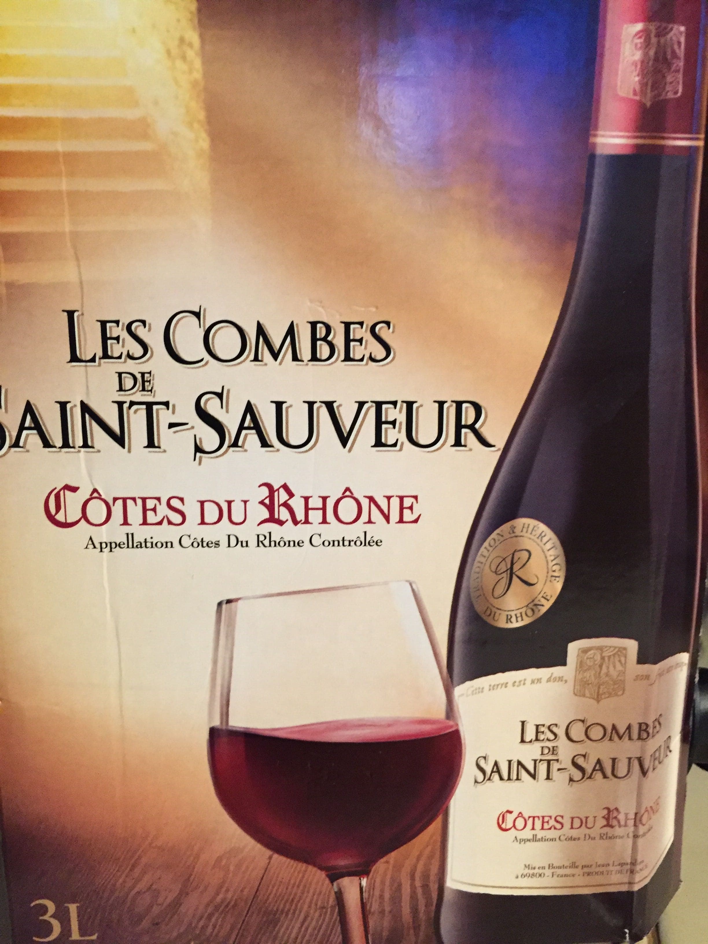 Côtés du Rhône Les combes de saint sauveur packshot