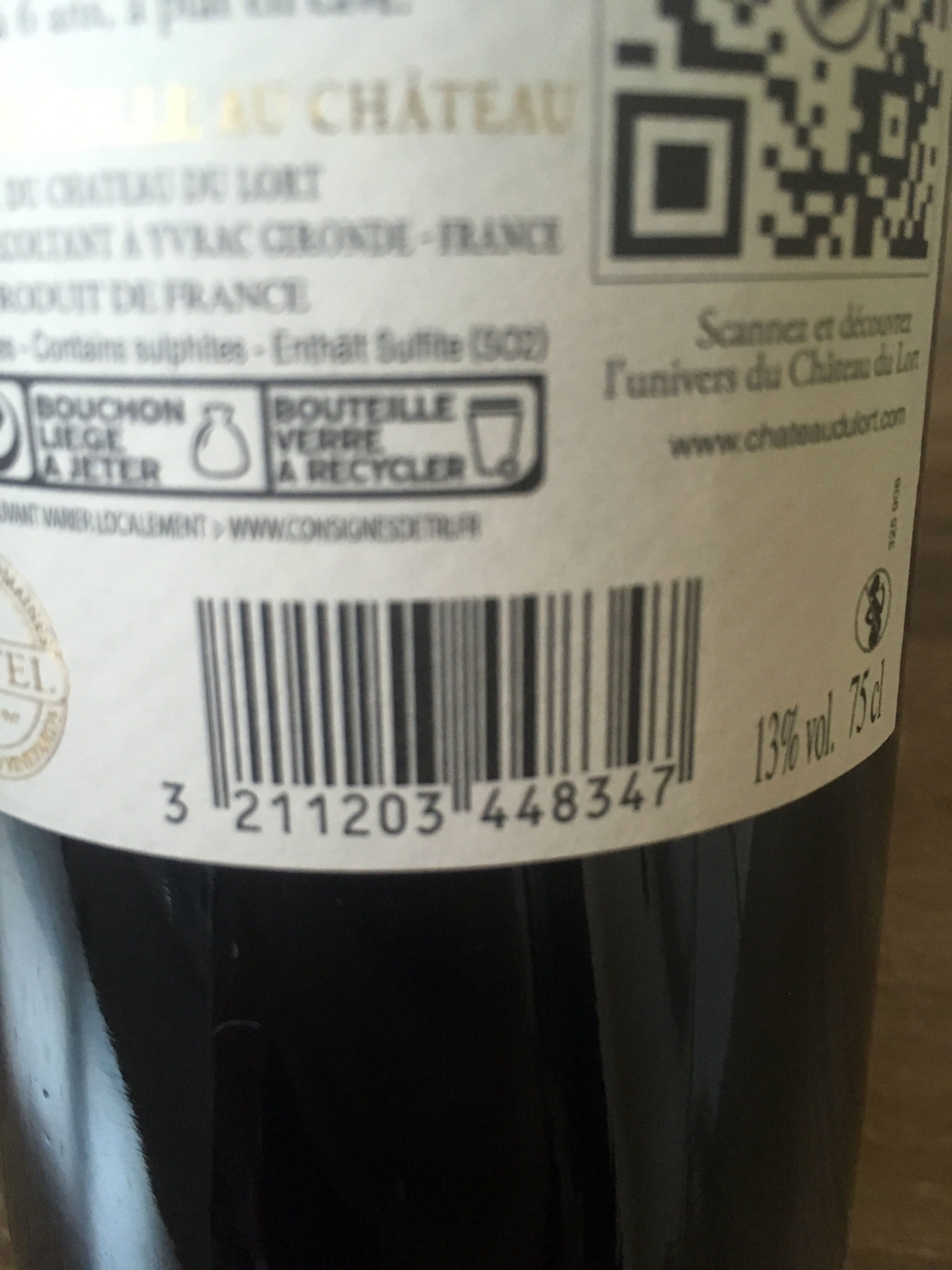 Château du Lort Bordeaux Supérieur packshot