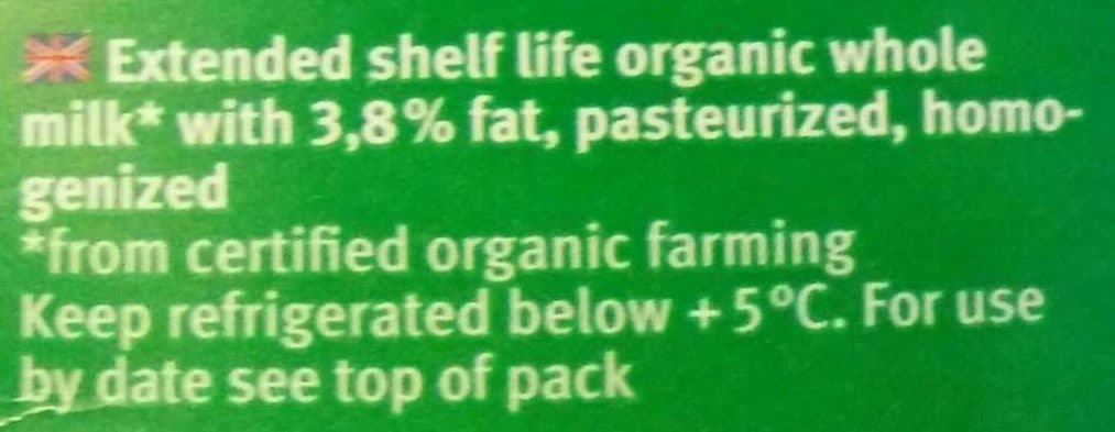 Andechser Natur Bio Vollmilch länger 3,8% packshot