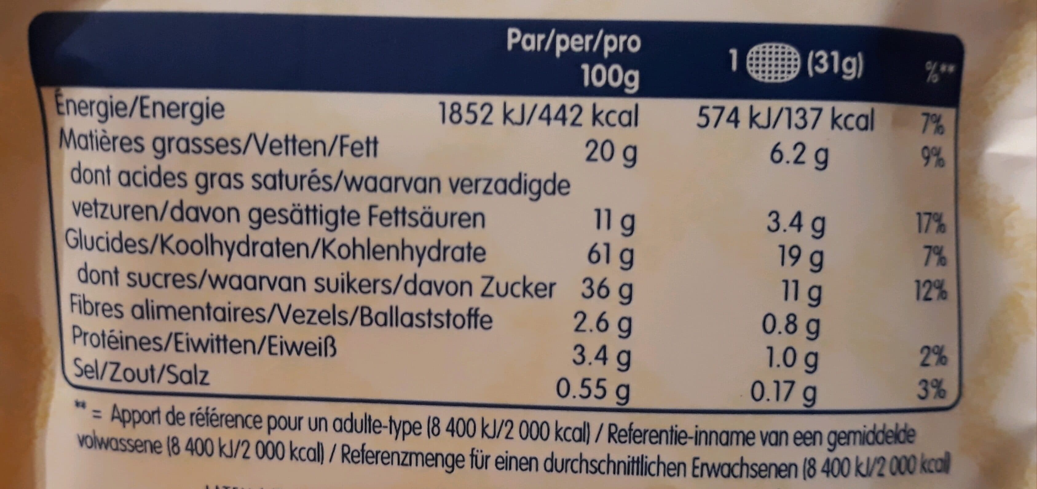 Lotus LOTUS Gaufres Fourrées cœur fondant Vergeoise 310g (5x2p) packshot