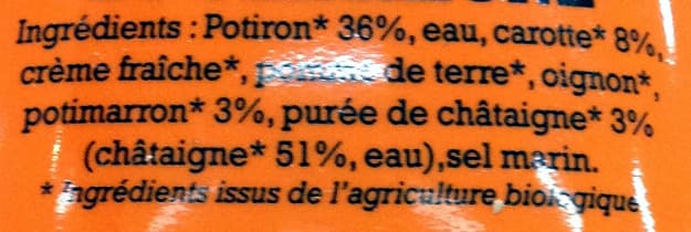 Le jardin d'Orante La vraie soupe Potiron & Châtaigne Potimarron & Carotte packshot