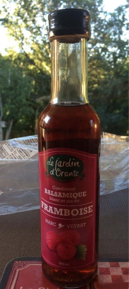 Le jardin d'Orante Condiment balsamique blanc et jus de framboise packshot