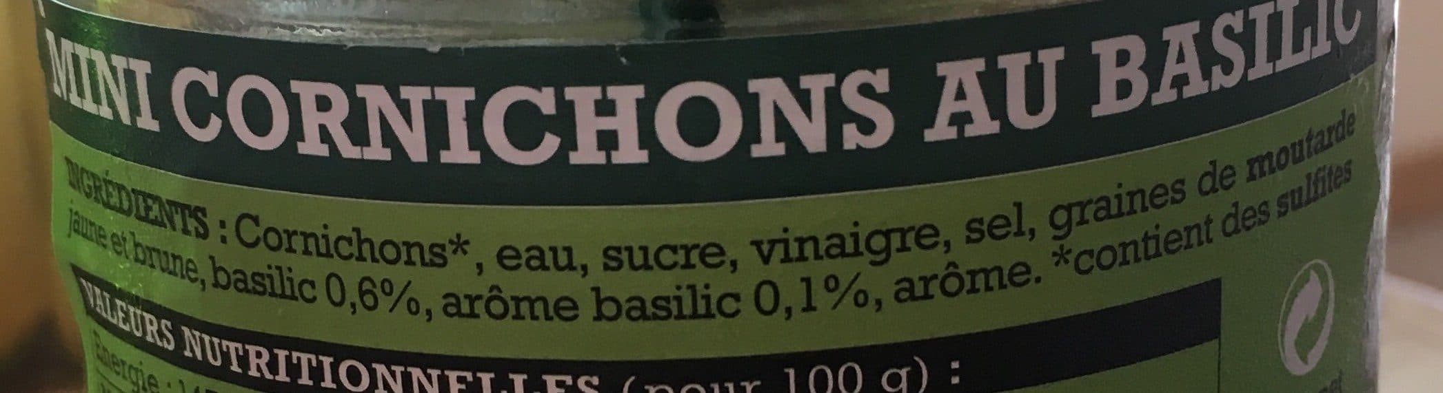 Le jardin d'Orante Mini cornichons basilic packshot
