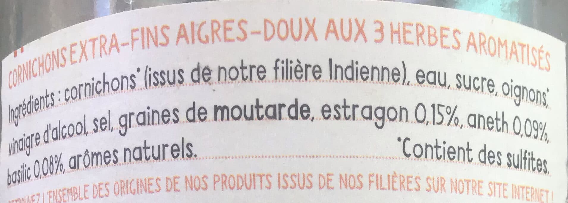 Le Jardin D'Orante Cornichons extra-fins aigre doux aux 3 herbes packshot