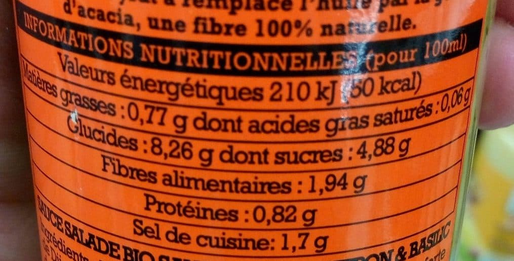 Le Jardin d'Orante Sauce salade Bio sans huile Citron Basilic 25cl packshot