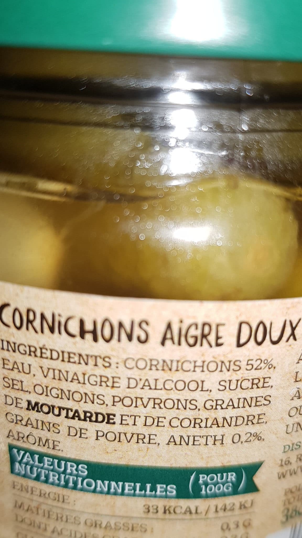 le jardin d'orante Cornichons français aigre doux packshot