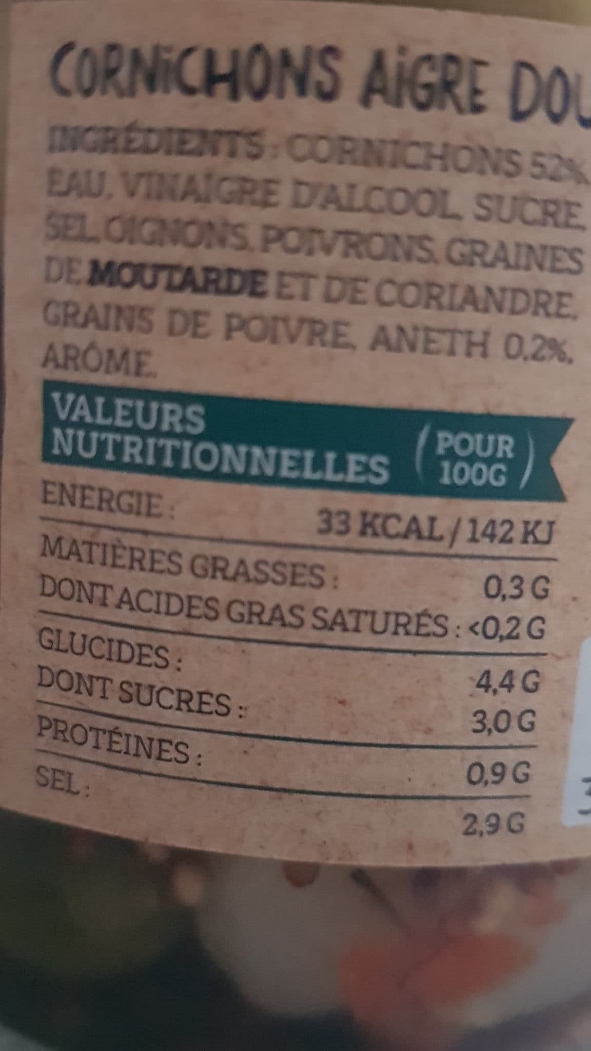 le jardin d'orante Cornichons français aigre doux packshot