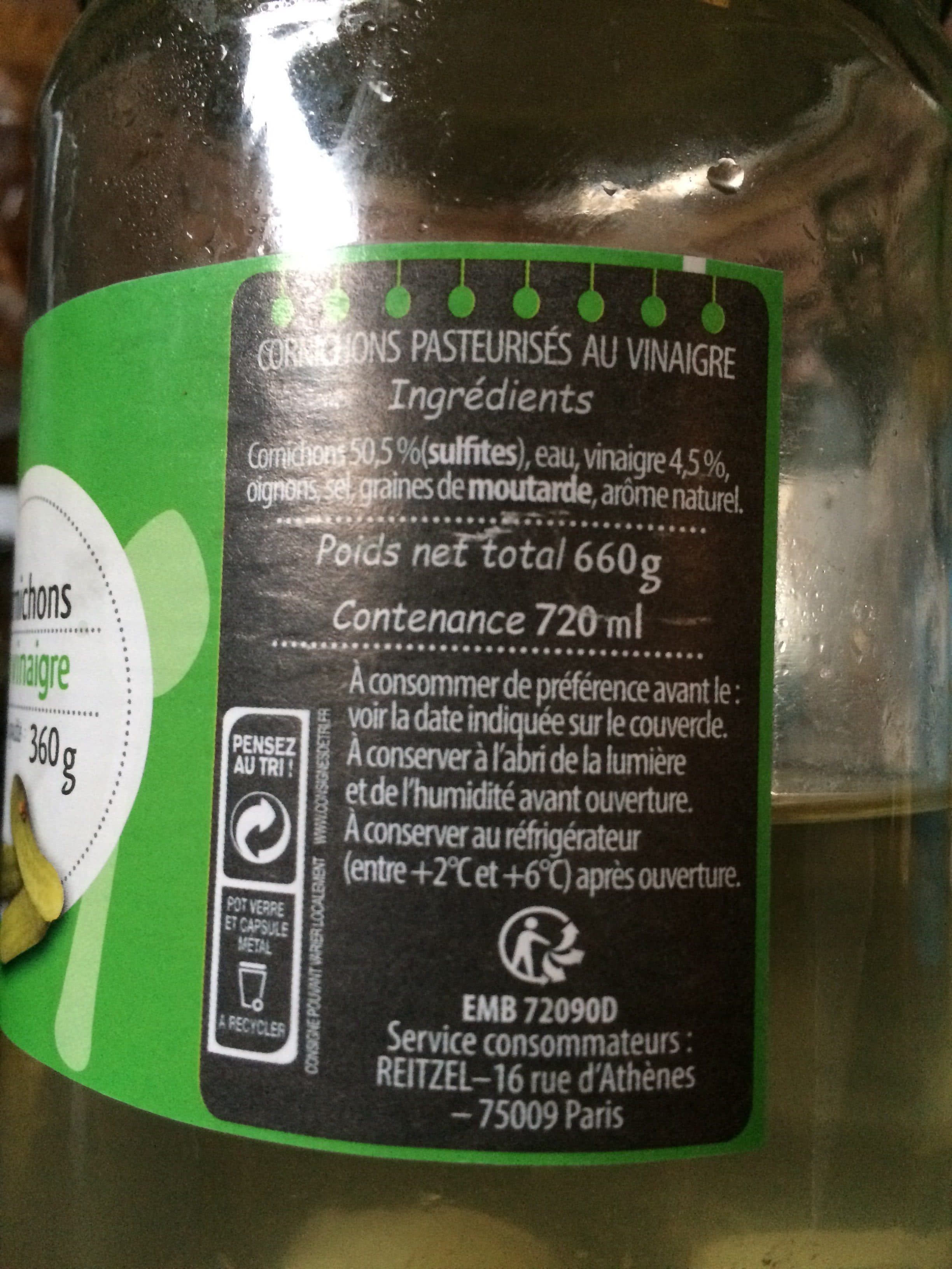 Systeme U Cornichons au vinaigre packshot