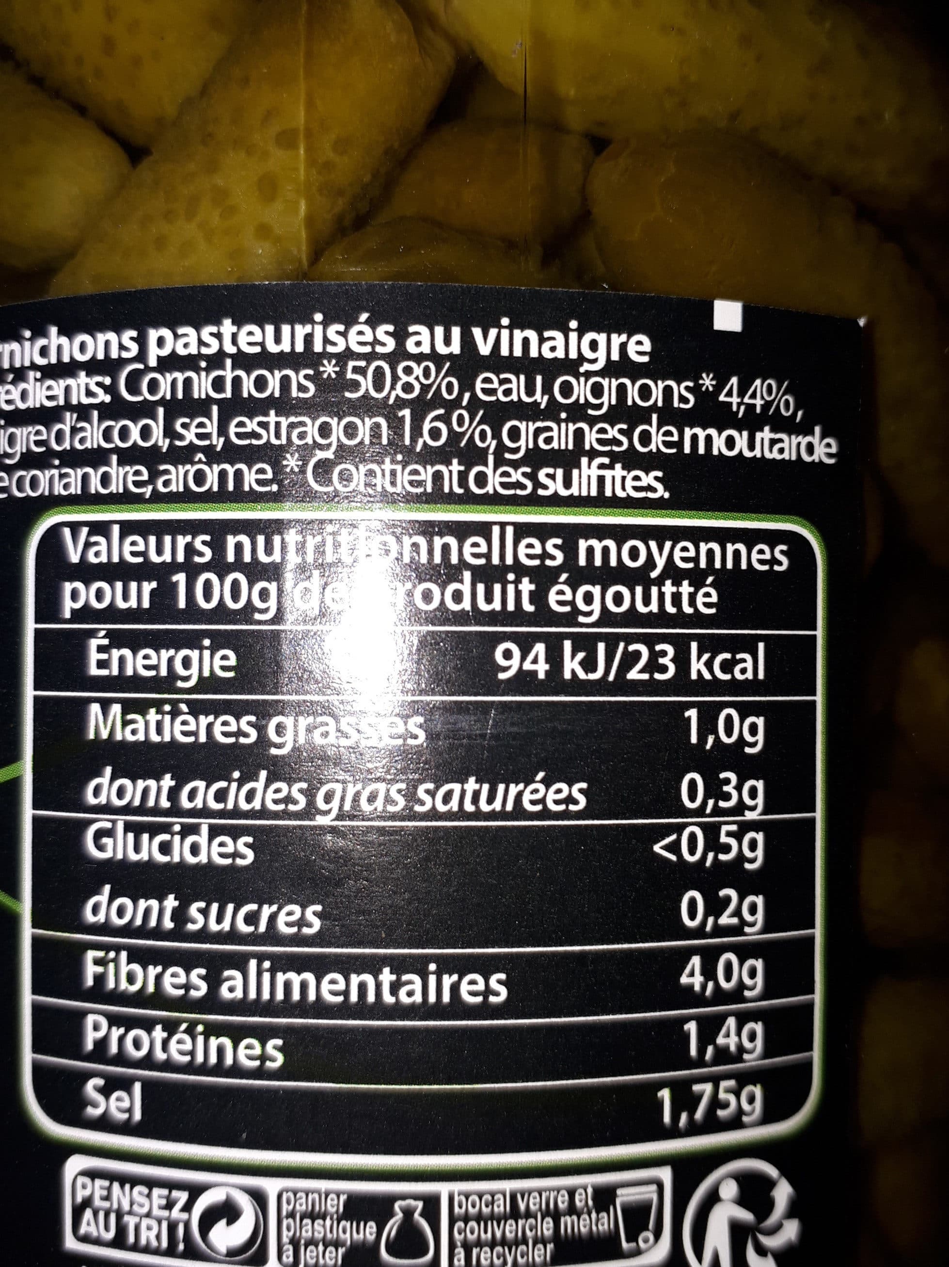 Open Food Facts Cornichons minis à l'estragon packshot