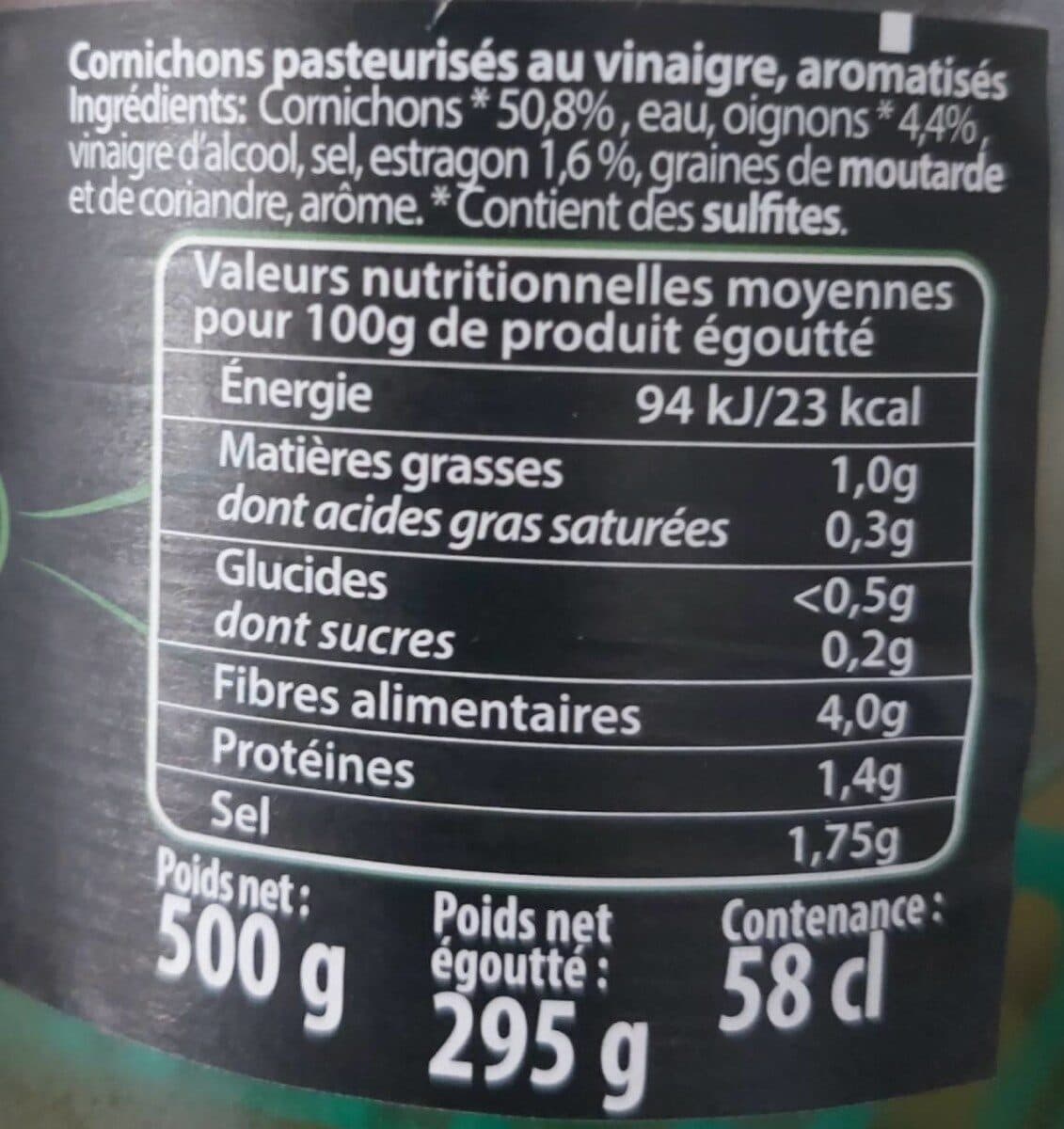 Open Food Facts Cornichons minis à l'estragon packshot