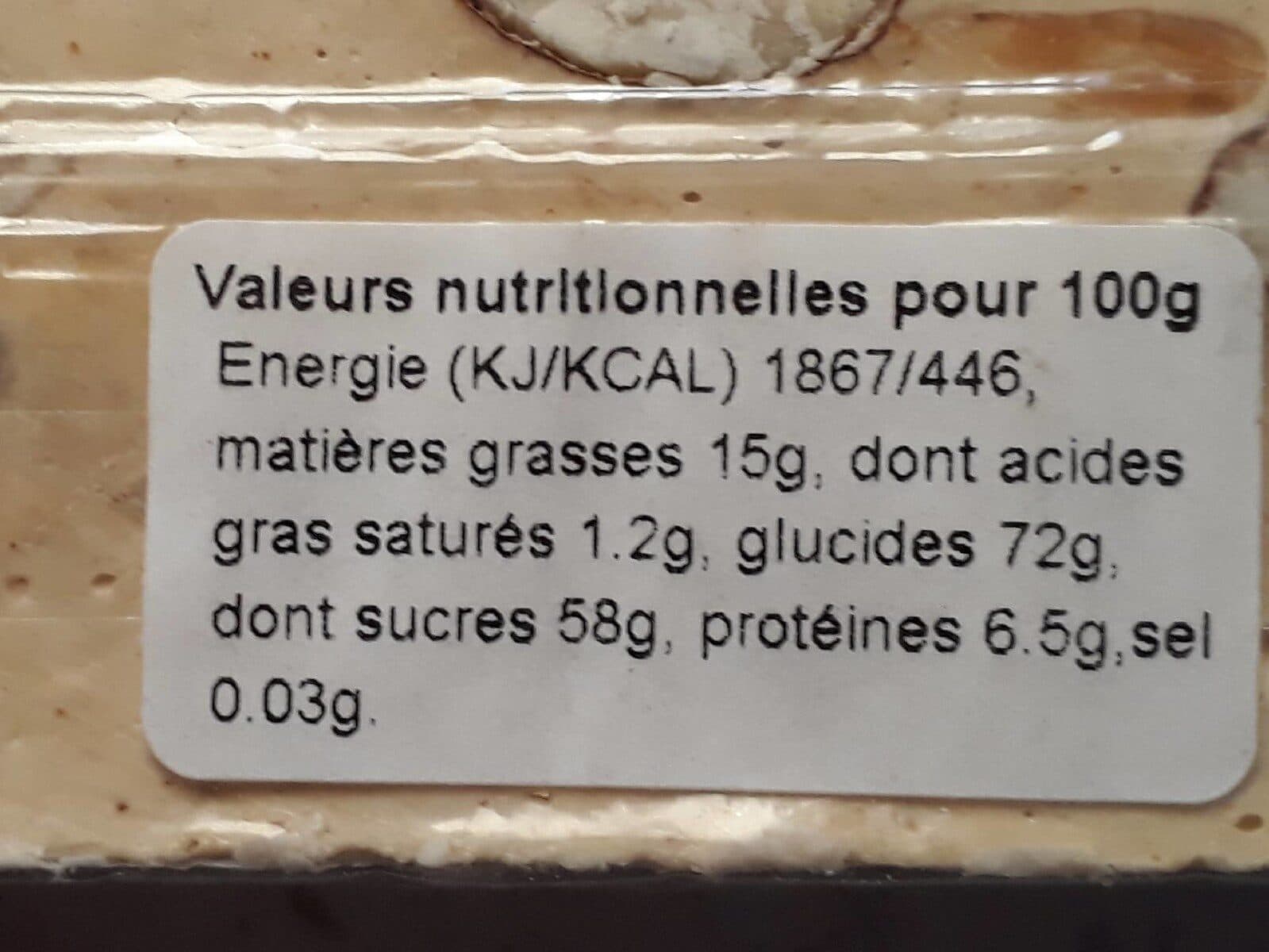 Open Food Facts Nougat au caramel beurre salé packshot