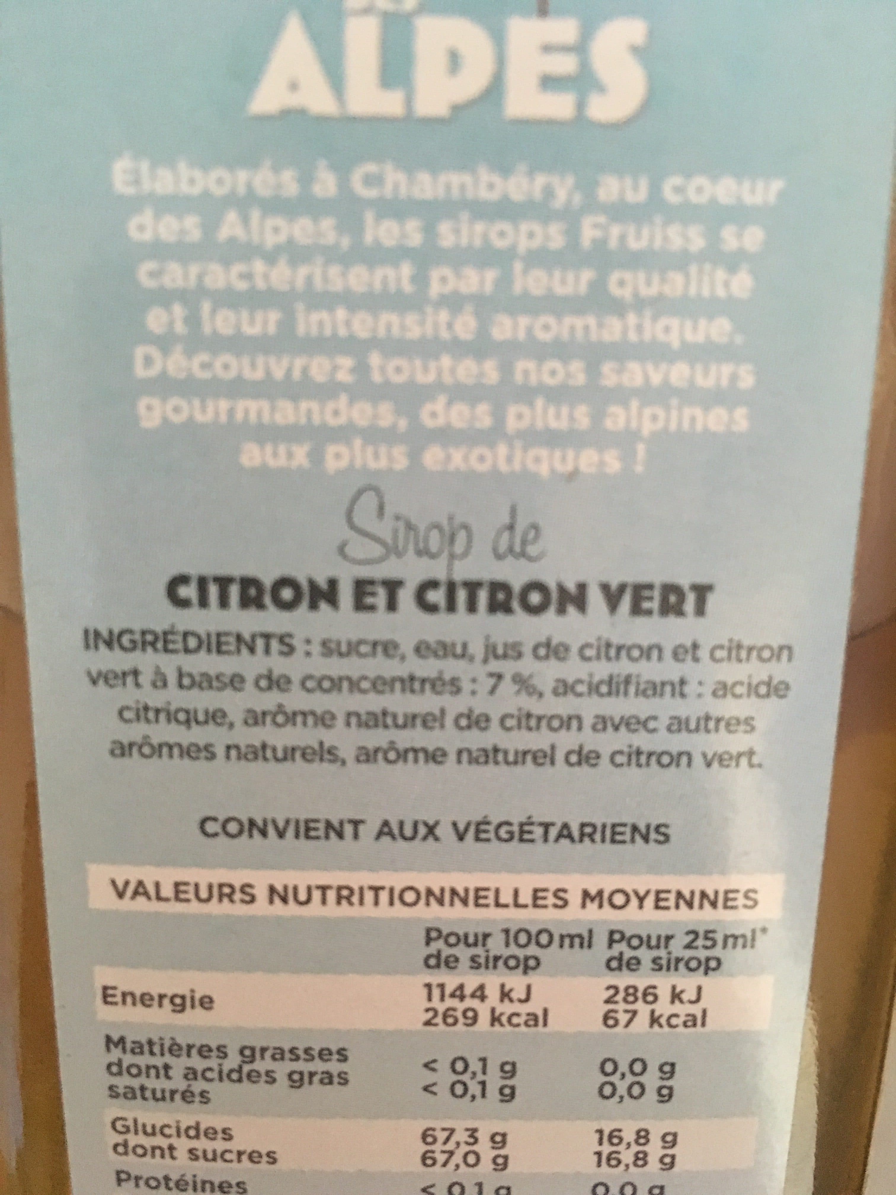 Fruiss Sirop des Alpes packshot