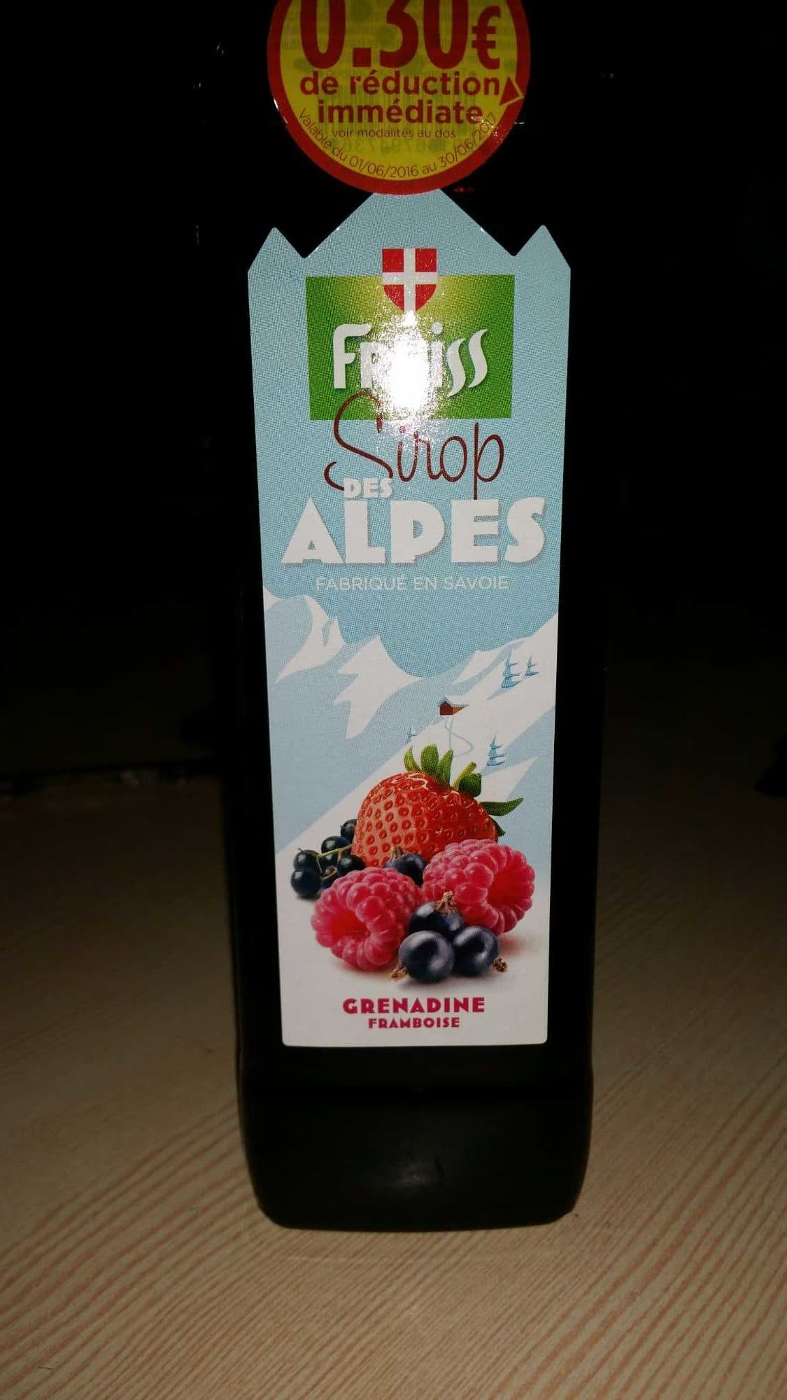 Fruiss Sirop des alpes - grenadine packshot