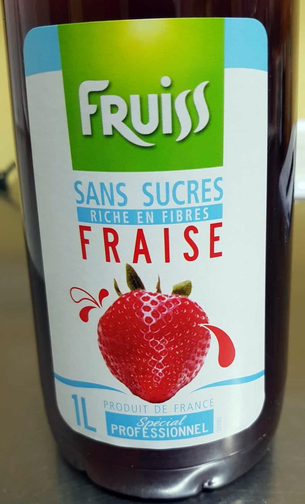 Fruiss Boisson concentrée à diluer avec édulcorants fraise packshot