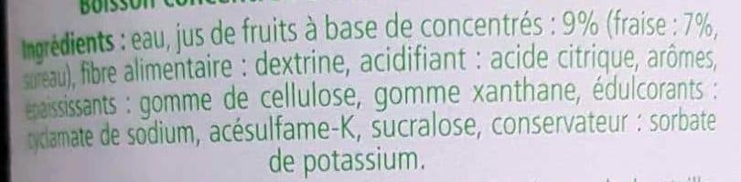 Fruiss Boisson concentrée à diluer avec édulcorants fraise packshot