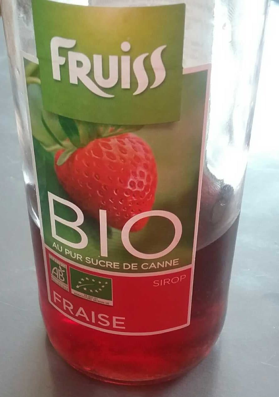 Fruiss Sirop de Fraise Bio au Sucre de Canne packshot