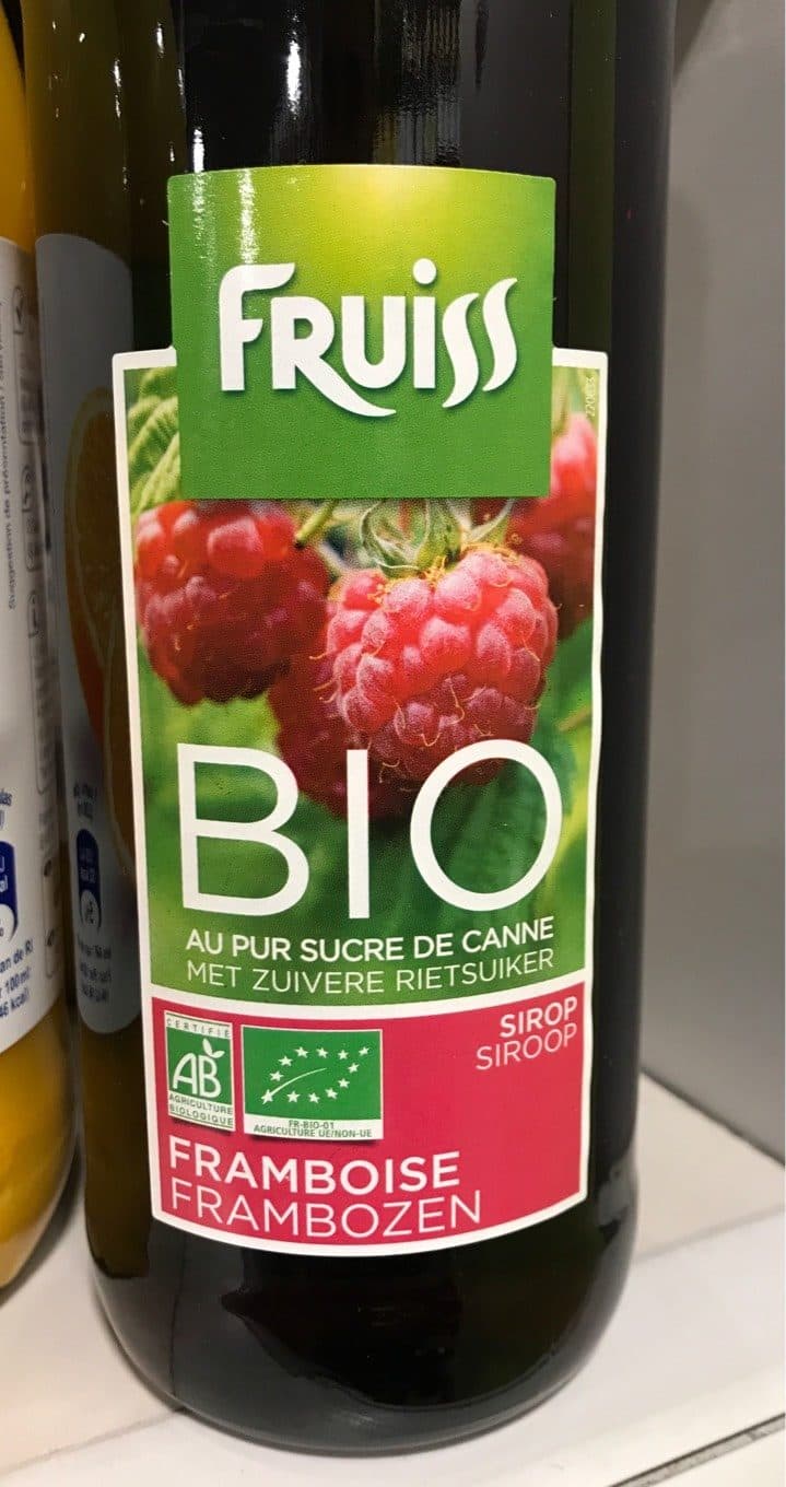 Fruiss Sirop Framboise Bio packshot