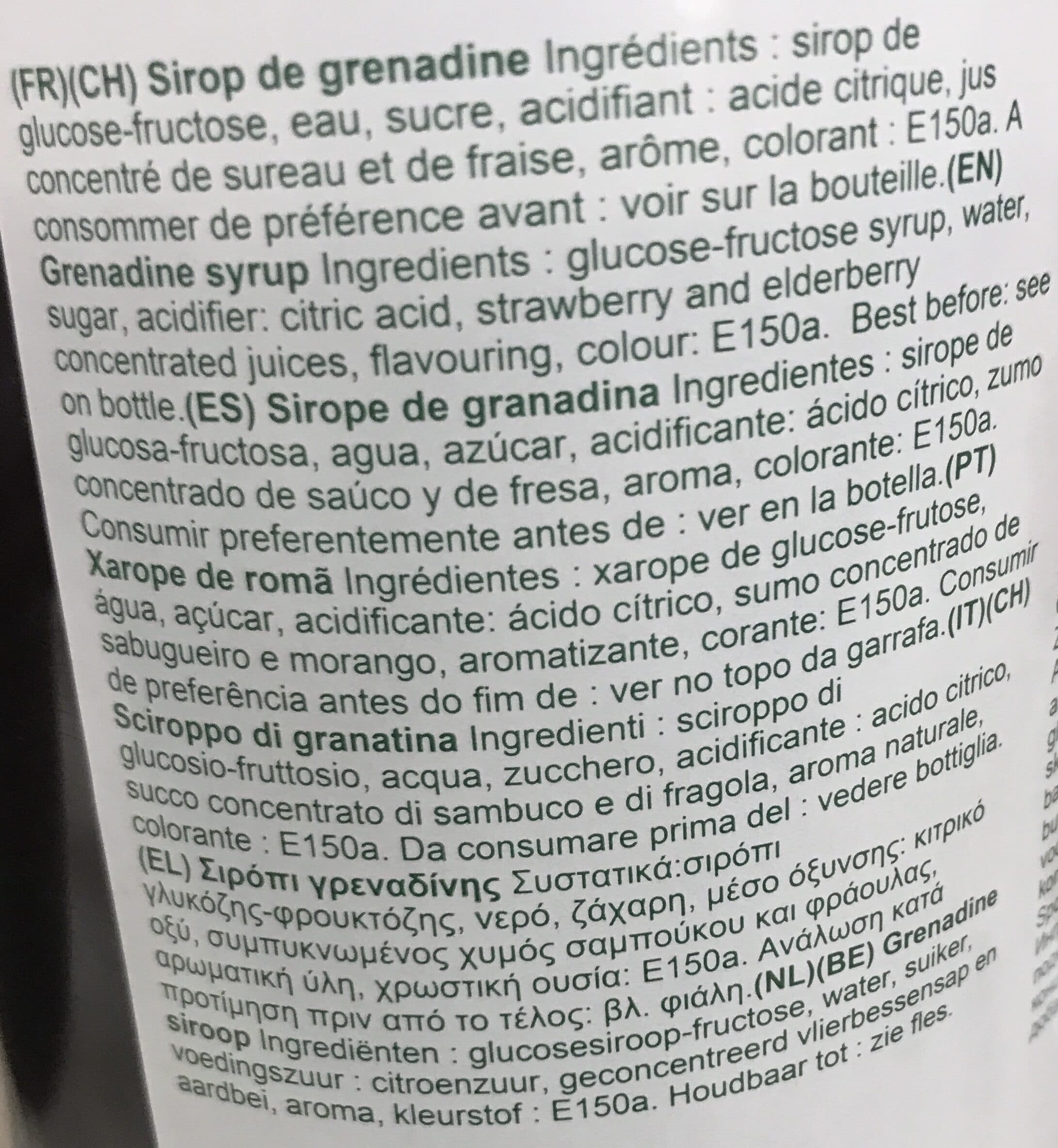 Fruisco Sirop de grenadine packshot