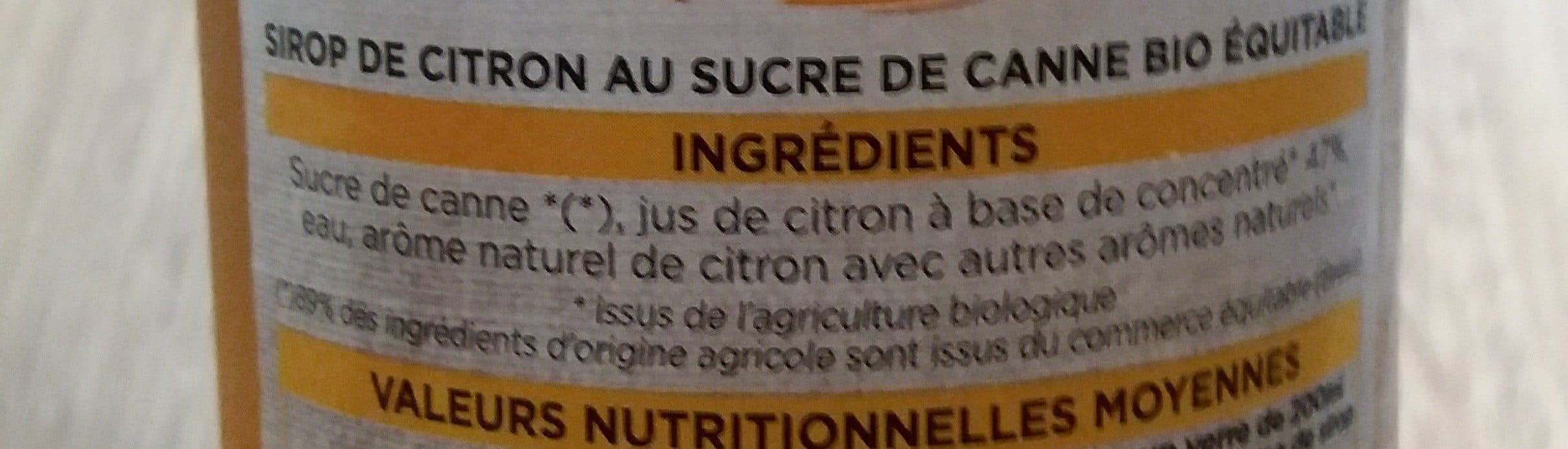 Le Jardin des Délices Sirop citron packshot