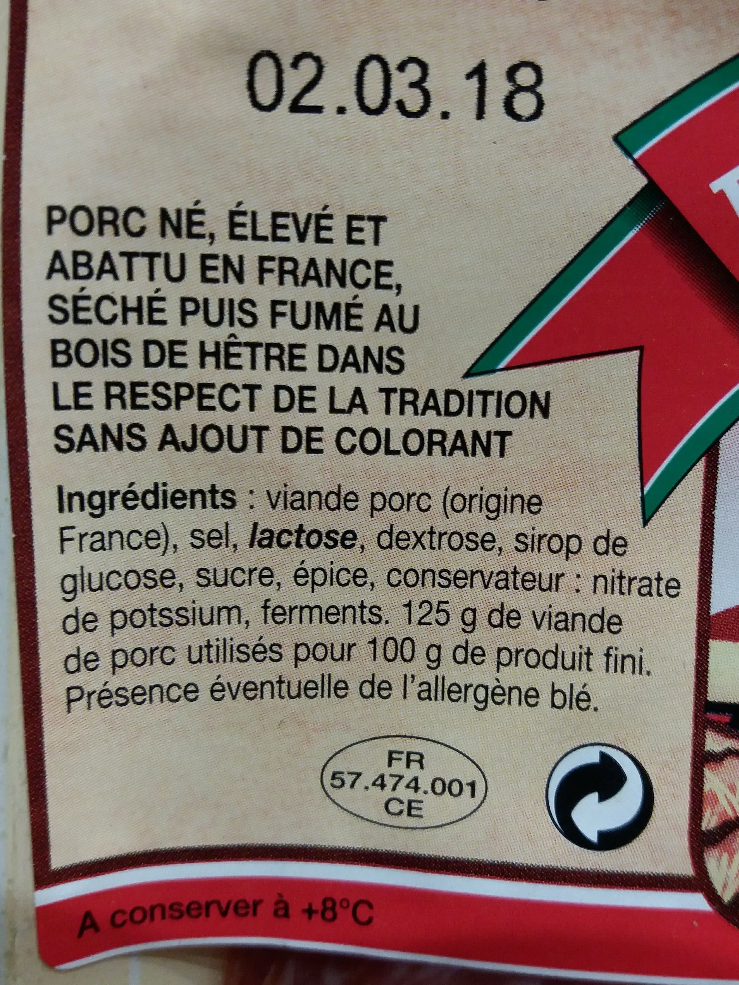 Fumés De Lorraine Saucisson fumé au bois packshot