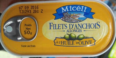 Micéli Filets d'anchois allongés à l'huile d'olive packshot