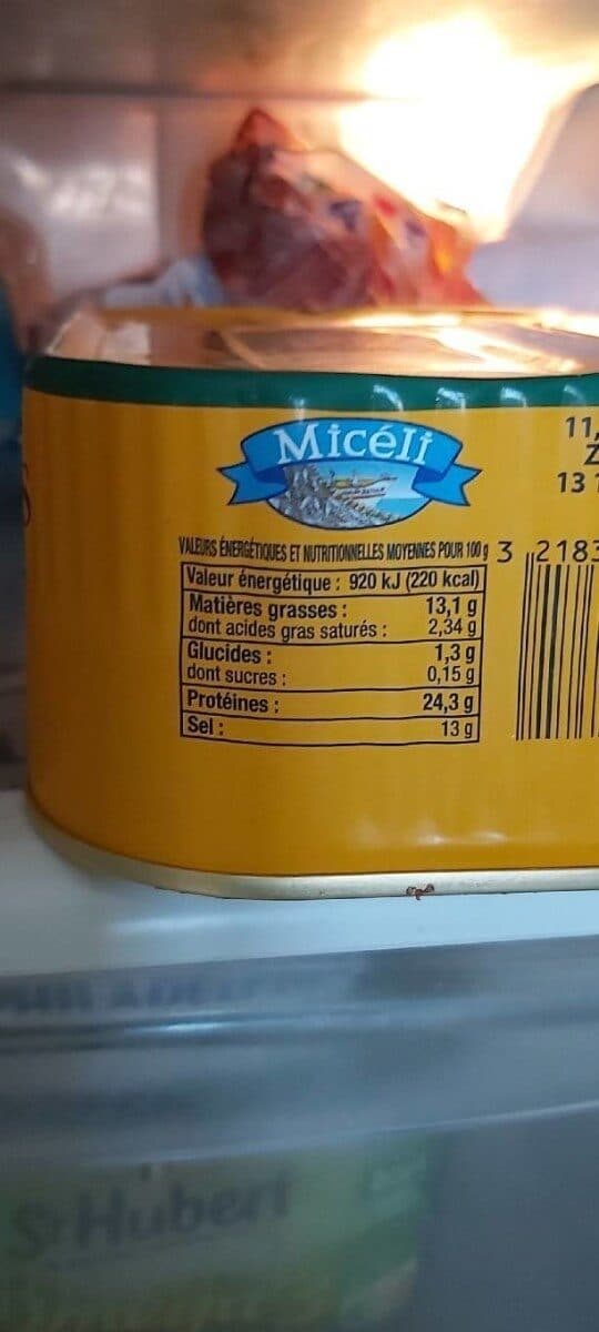 Micéli Filets d'anchois Allonges packshot