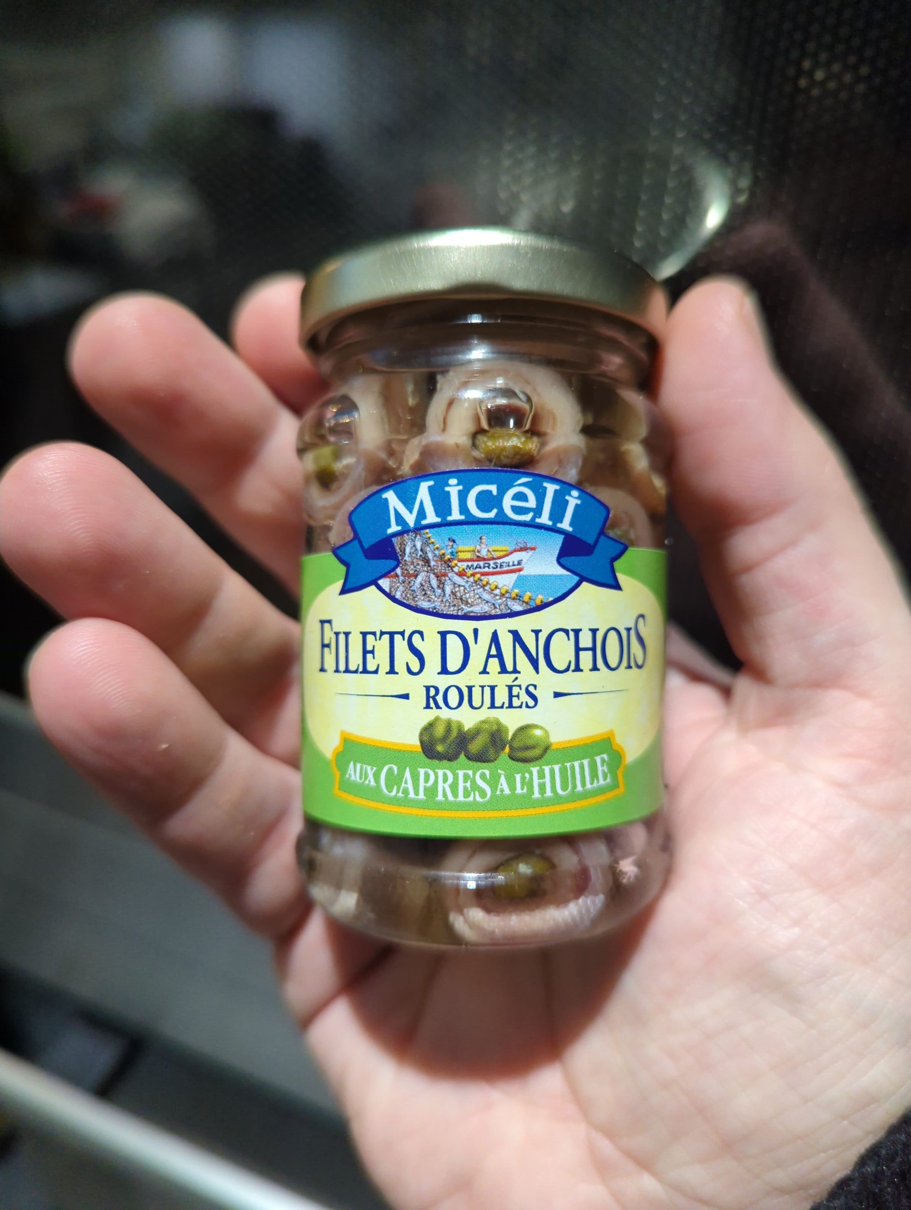 Miceli Filet d'anchois roules aux capres a l'huile d'olive MICELI packshot