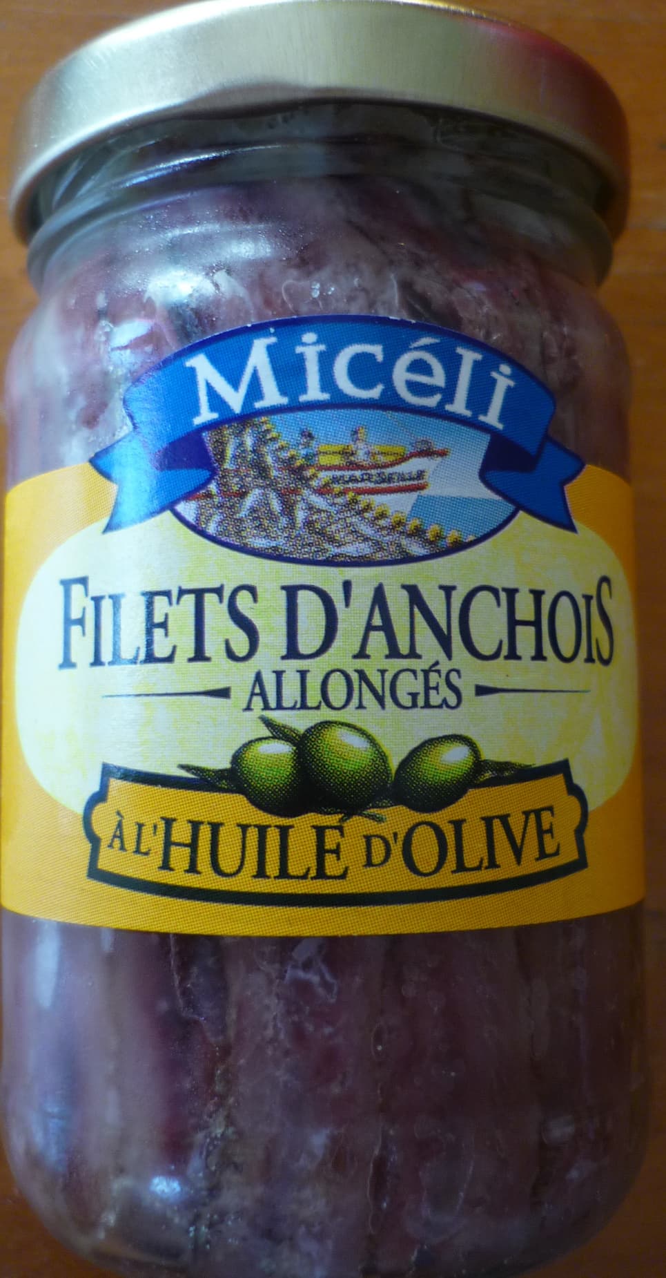 Micéli Filets d'anchois allongés à l'huile d'olive packshot
