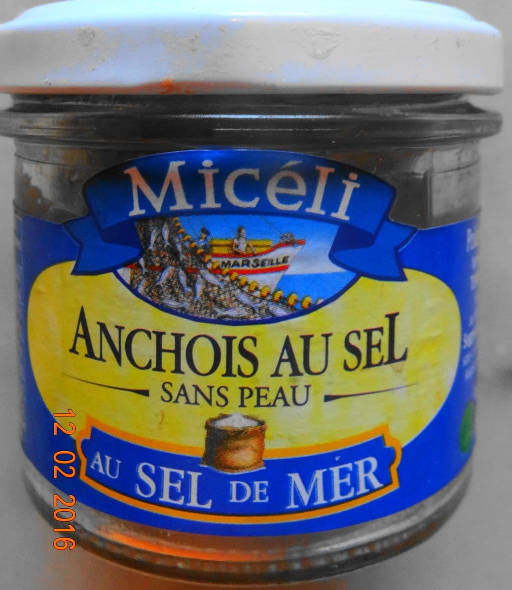 Miceli Anchois au sel, sans peau, sel de mer packshot