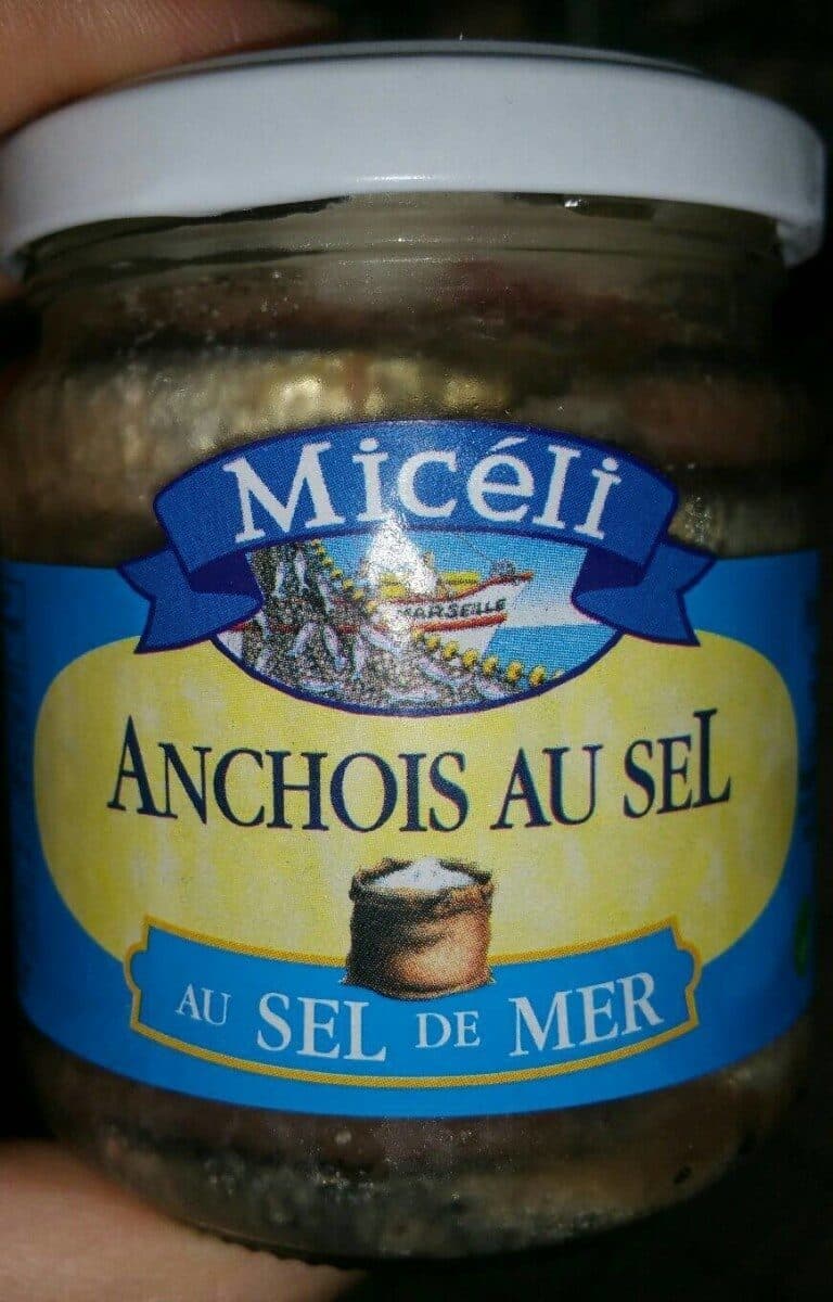 Micéli Anchois au sel MICELI, verre de packshot
