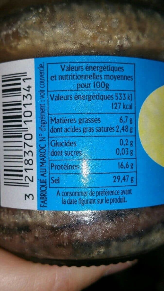 Micéli Anchois au sel MICELI, verre de packshot