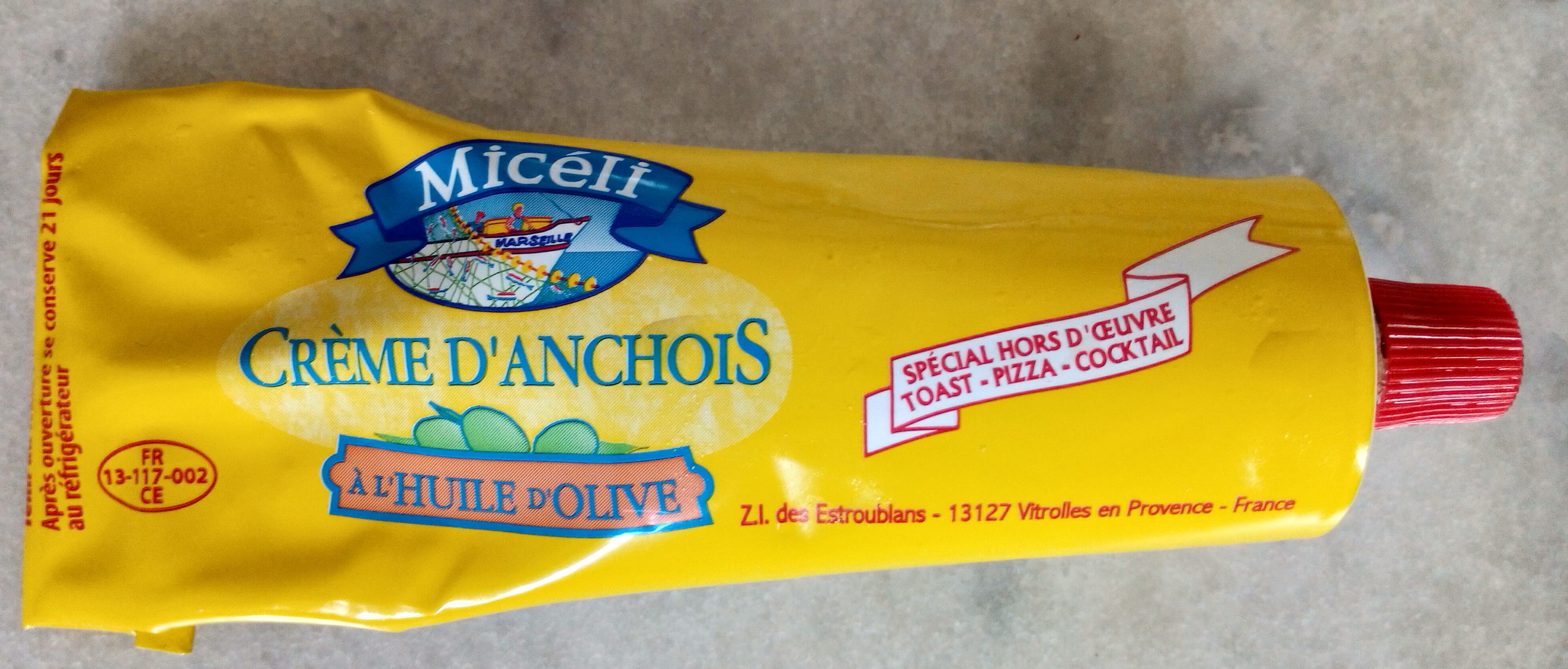 Micéli Crème d'anchois à l'huile d'olive packshot