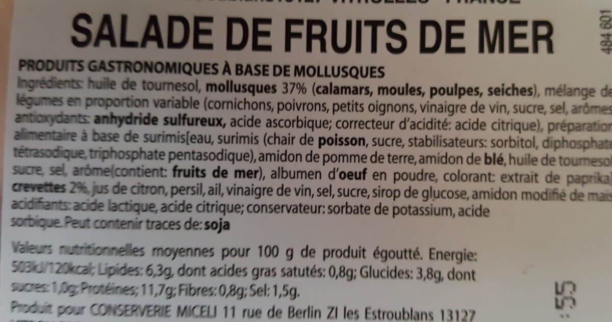 Open Food Facts Salade de fruits de mer packshot