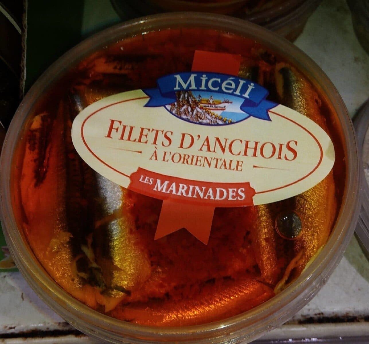 Micéli Anchois Mariné à L'oriental, packshot