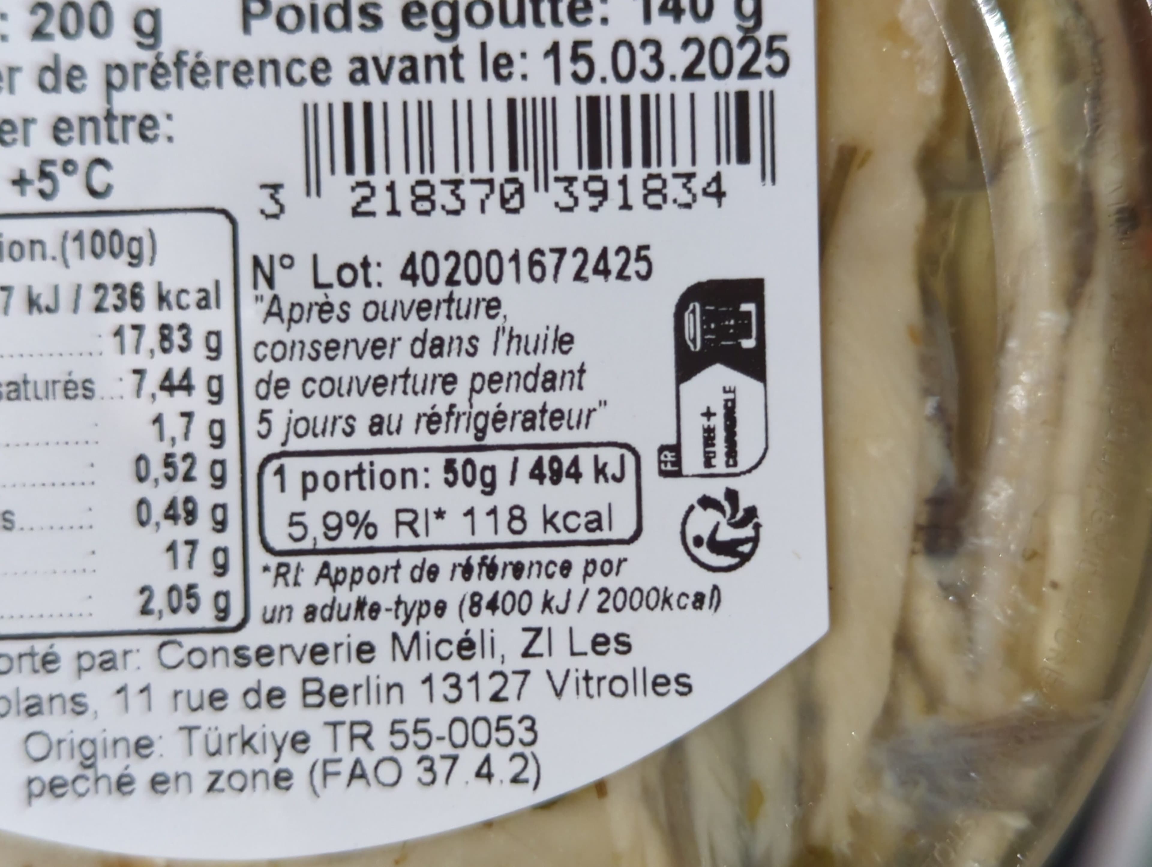 Micéli Anchois marinés à la provençale packshot