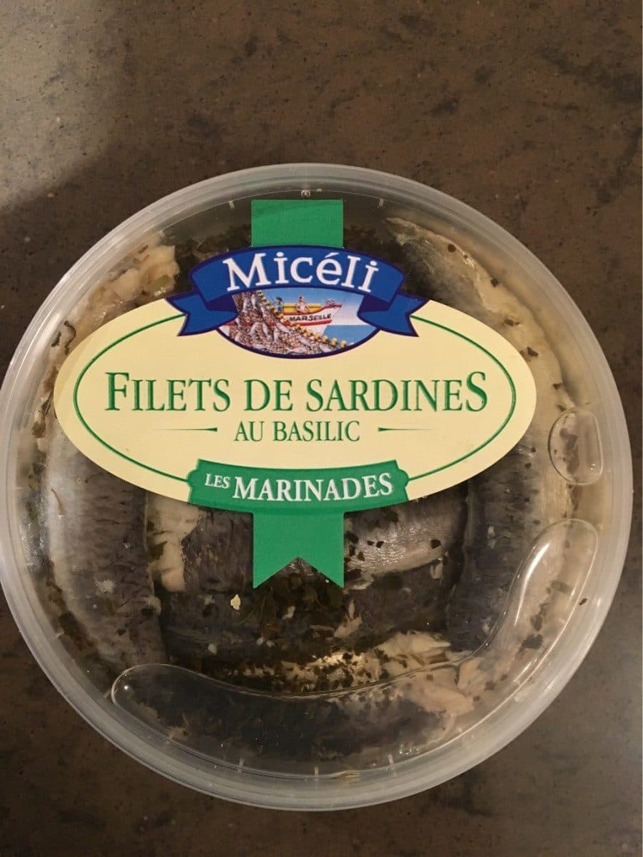 Micéli Filets de sardines au basilic packshot