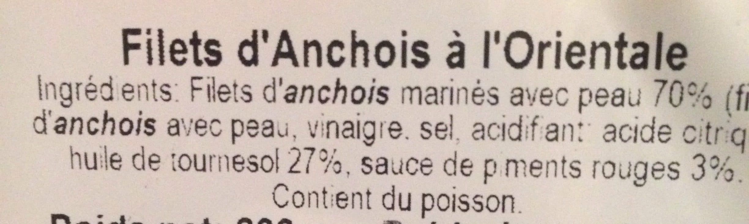 Micéli Filets d'anchois à l'orientale packshot