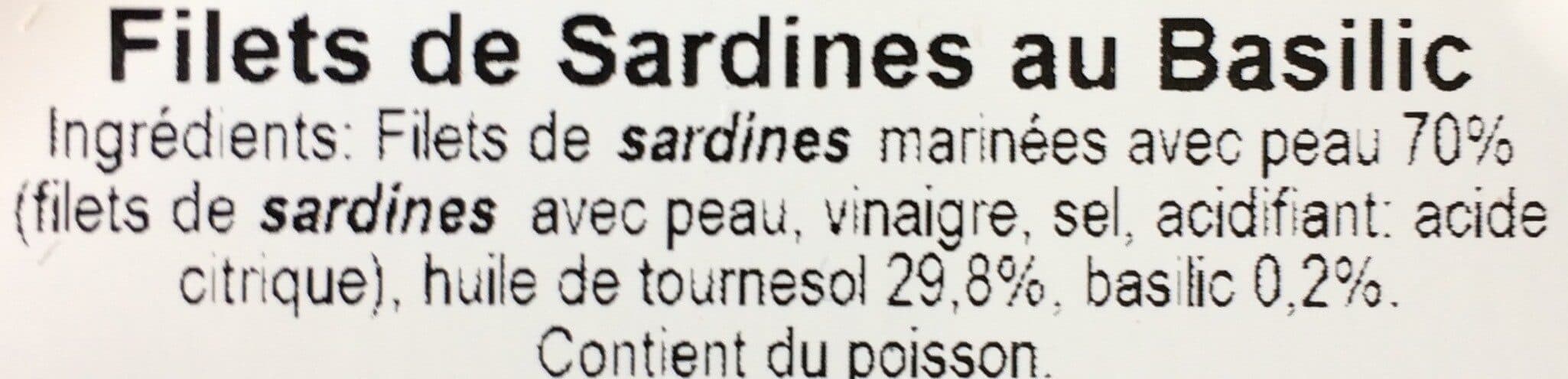 Micéli Filets de sardines au basilic packshot