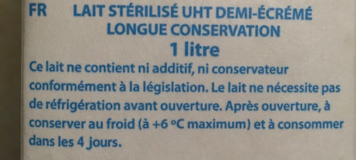 Matin Clair Lait demi-écrémé uht packshot