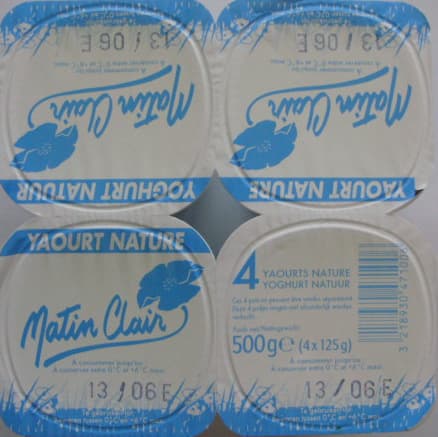 Matin Clair 4 Yaourts Nature packshot