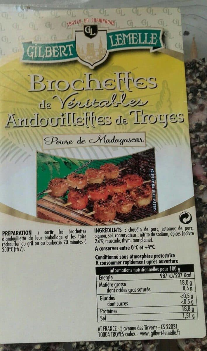 Open Food Facts Brochettes veritable andouillette de Troyes packshot