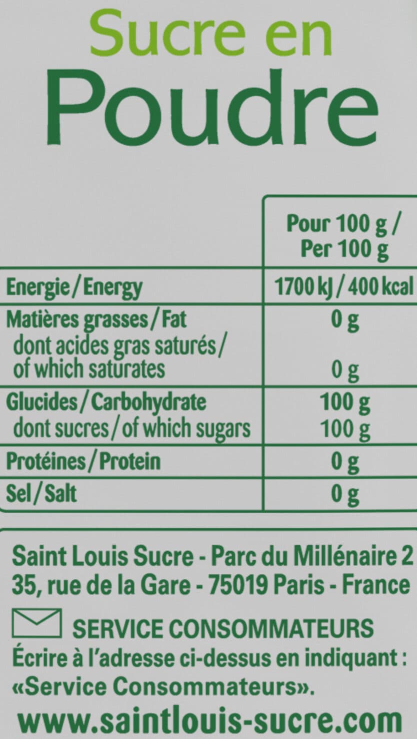 Saint louis Sachet Sucre en Poudre Saint Louis 1kg packshot