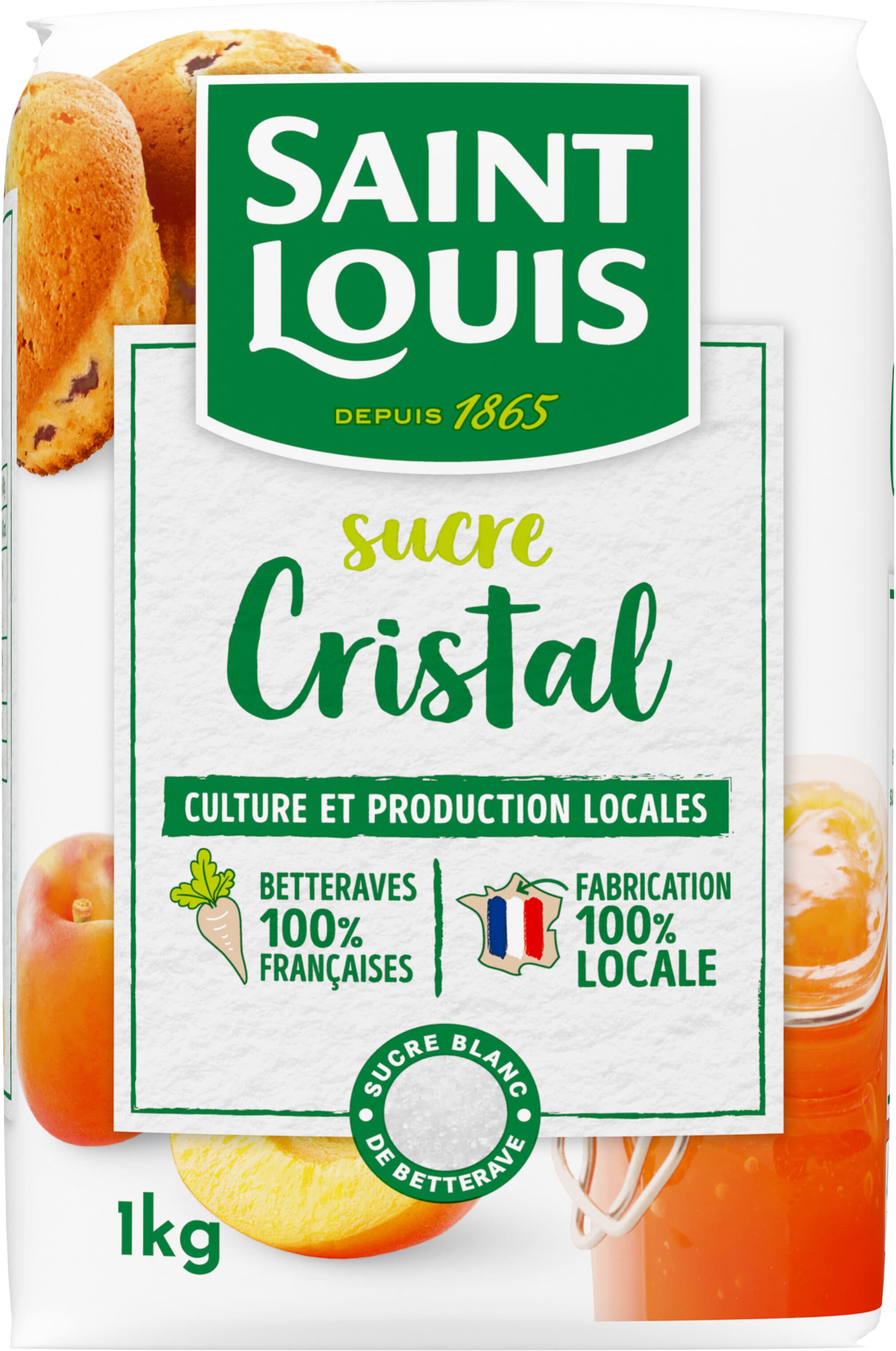 Saint Louis Sachet Sucre Cristal Saint Louis 1kg packshot
