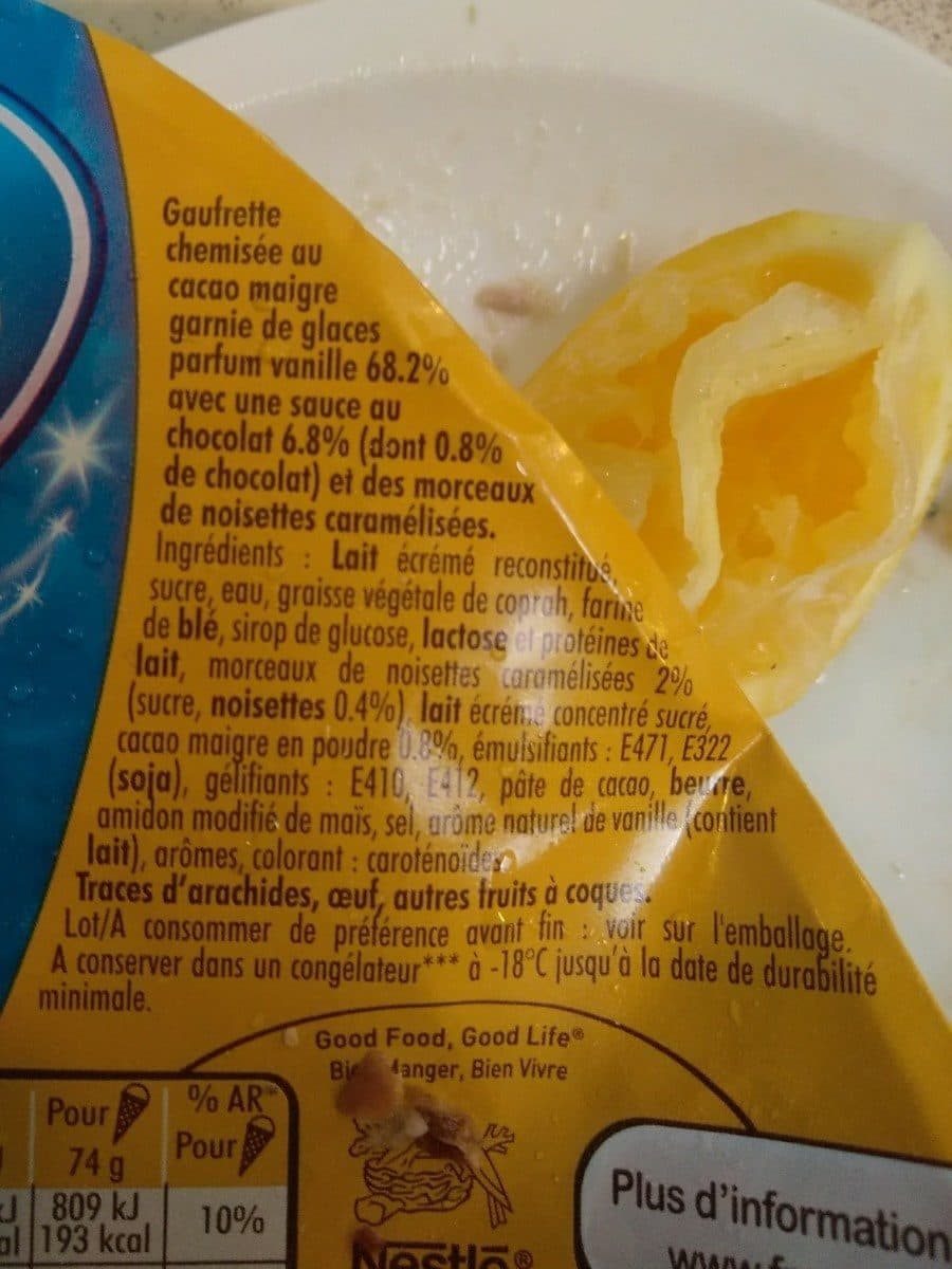 Open Food Facts Glace parfum vanille packshot