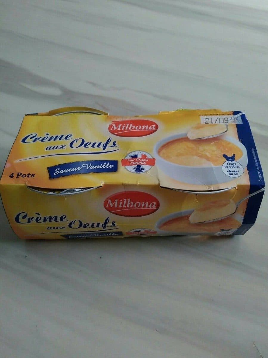 Milbona Crème aux oeufs saveur vanille packshot