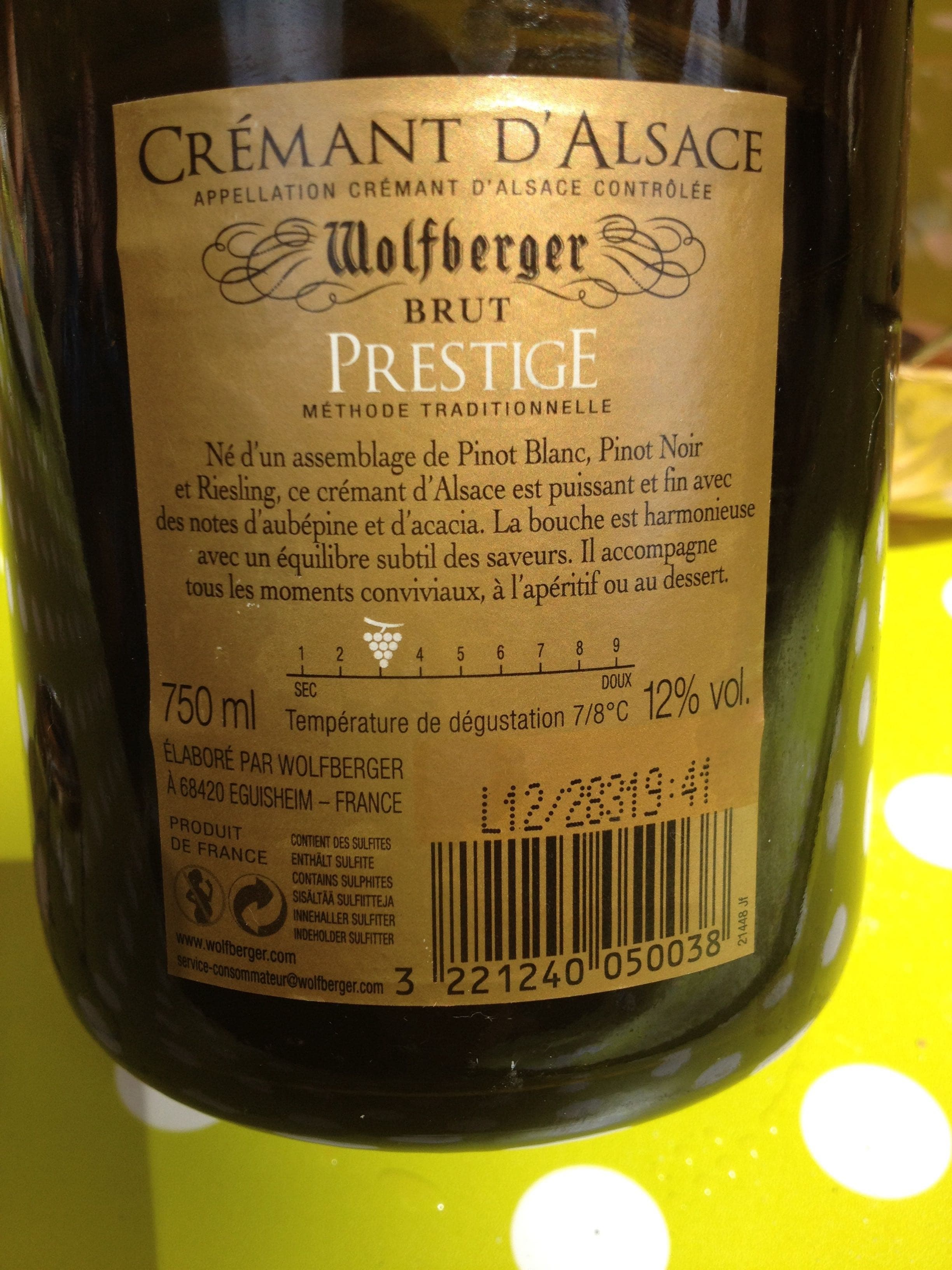 Wolfberger Crémant d'Alsace Wolfberger brut prestige packshot