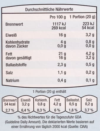 Crest Ziegenkäsetaler natur packshot