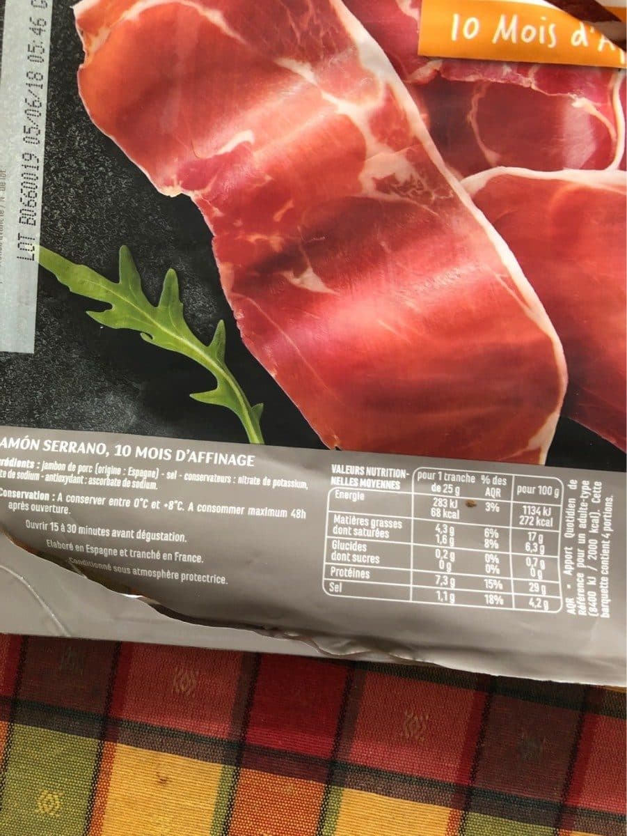 Open Food Facts Jambon Serrano packshot