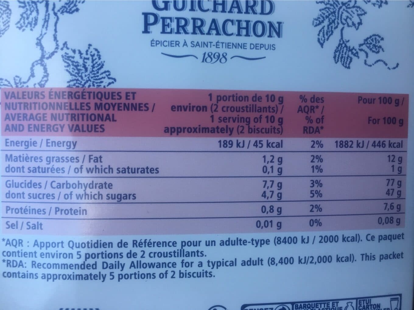Guichard Perrachon Croustillants aux noisettes packshot