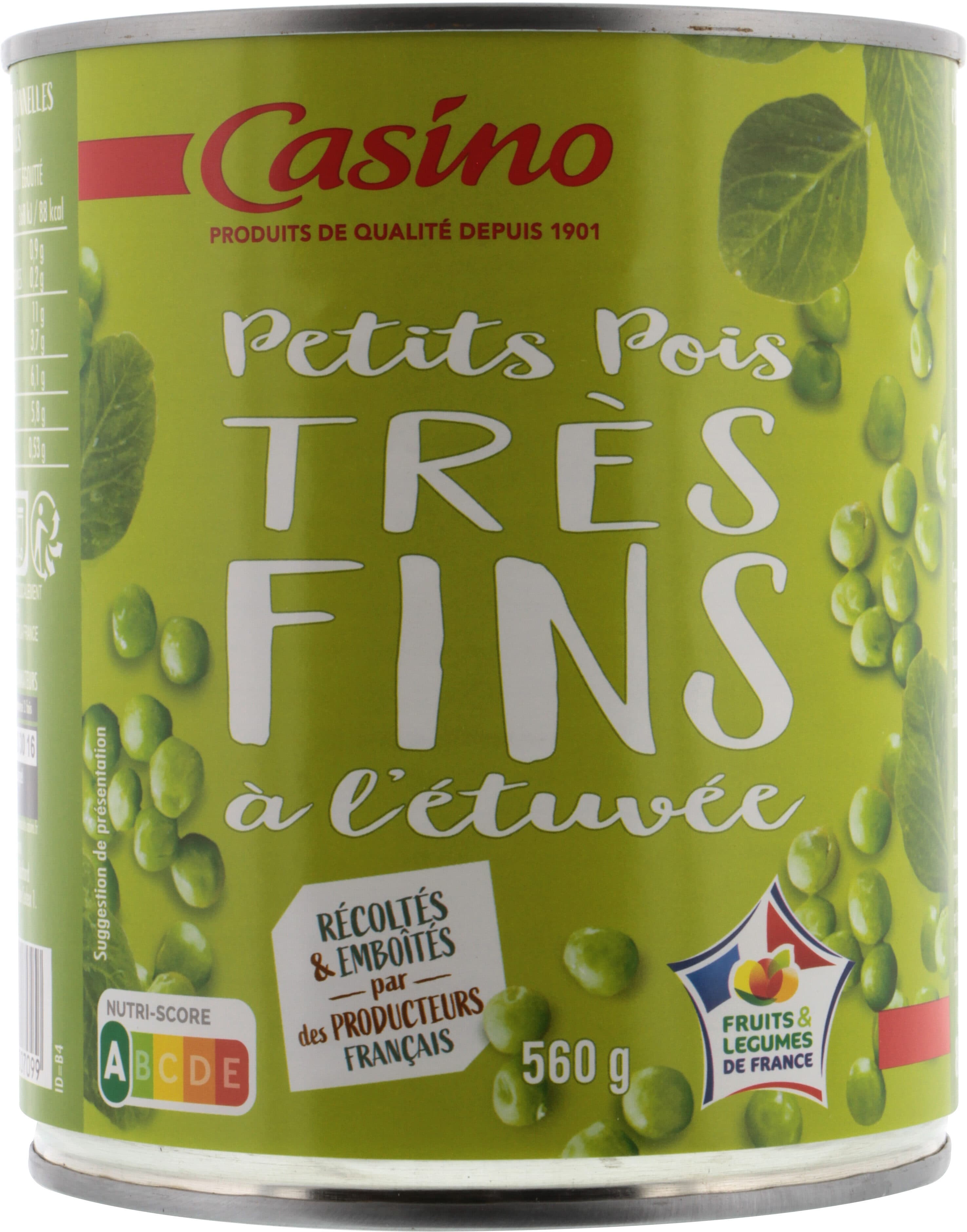 Casino Petits pois à l'étuvée très fins packshot